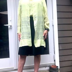 Louis Feraud two piece tunic. Chartreuse.